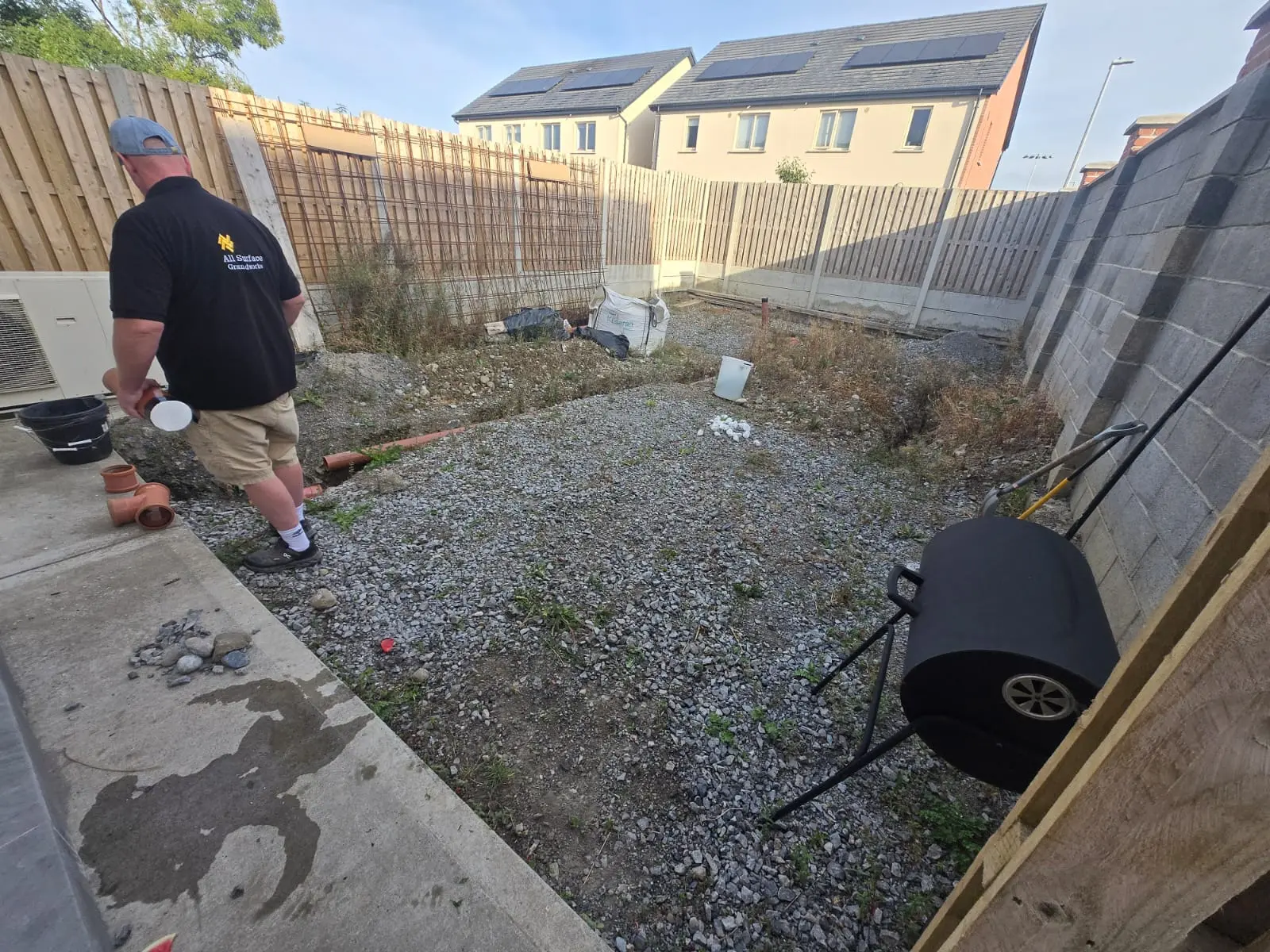 Porcelain Patio Installation project by Allsurface Groundworks in County Kildare
