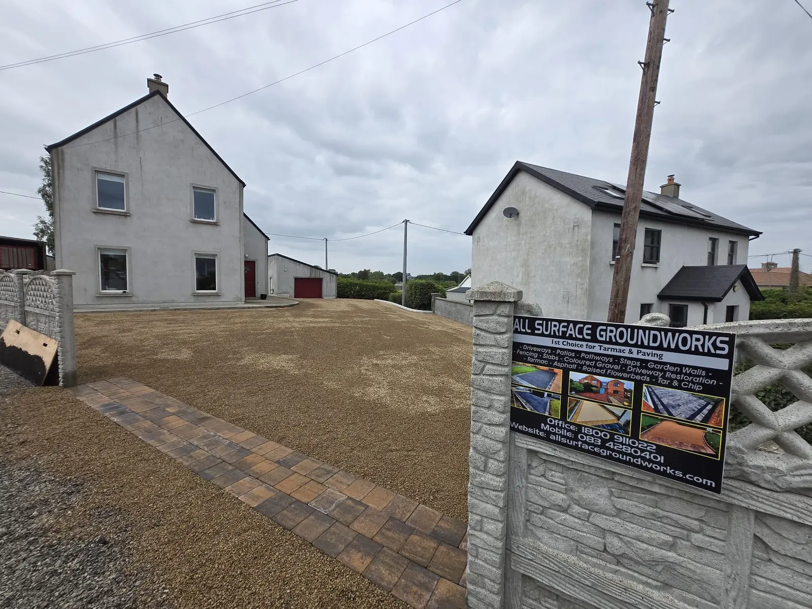 Tar & Chip Entrance project by Allsurface Groundworks in County Kildare