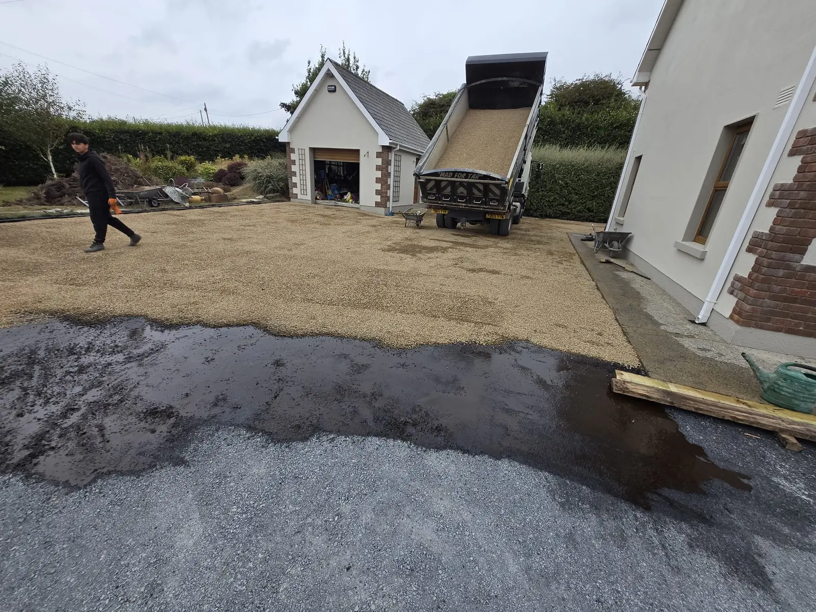 Tar & Chip Installation project by Allsurface Groundworks in County Kildare