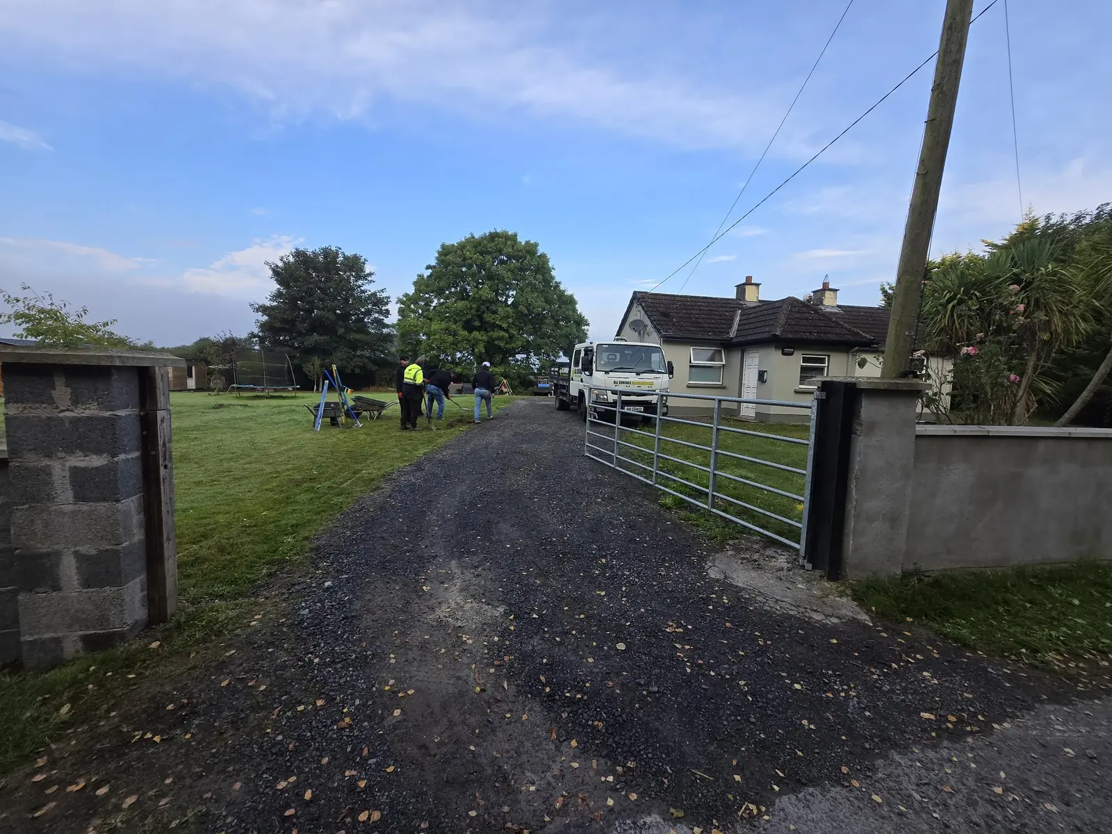 Long Tar & Chip Drive project by Allsurface Groundworks in County Kildare